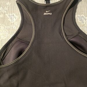 SKIMS Charcoal Ribbed Racerback Tank